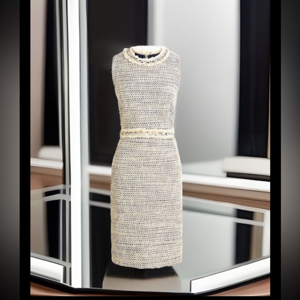 J. CREW Classic Sheath Silhouette Cast In Ultra-Luxe Speckled Tweed From Italy